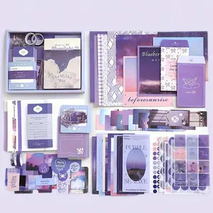 Aesthetic Sticker & Paper & Tape Set, 1 Set Scrapbook & Journal Making Kit, DIY Decorative Sticker, Art Stickers, Gift Ideas for Students