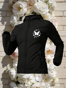 Music Butterfly And Note Print Women Summer Hooded Zip Up Skin Coat Jacket Four Colors Optional Soft Skin Friendly Comfortable Loose Breathable Lightweight Fashion Casual Outdoor Camping Hiking Cycling Commuting Daily Travel Vacation Must Have New Arrival