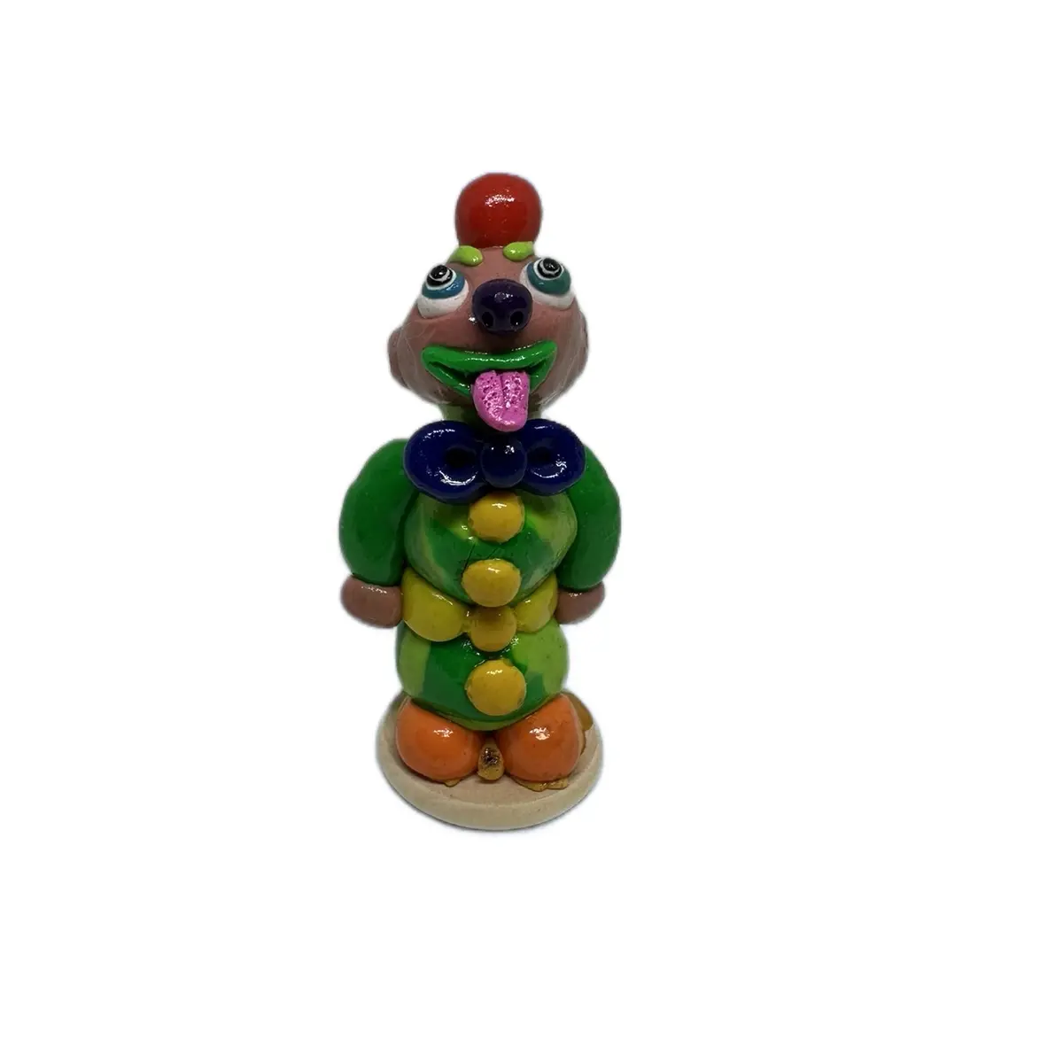 Clay Clown with Apple on his Head