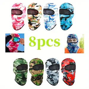 8 Pcs Balaclava Ski Masks, Sun Protection, Windproof, UV Protection Summer Full Face Coverings, Motorcycle Helmet Liners for Outdoor Sports, Motorcycle Helmet Liner