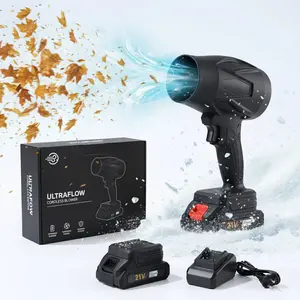 Cordless Leaf Blower with Battery and Charger, 400,000 RPM Turbo Air Jet Blower, Portable Lightweight Handheld Blower with Adjustable Speed for Patio Cleaning, Lawn Care, Car, Blowing Leaves and Dust