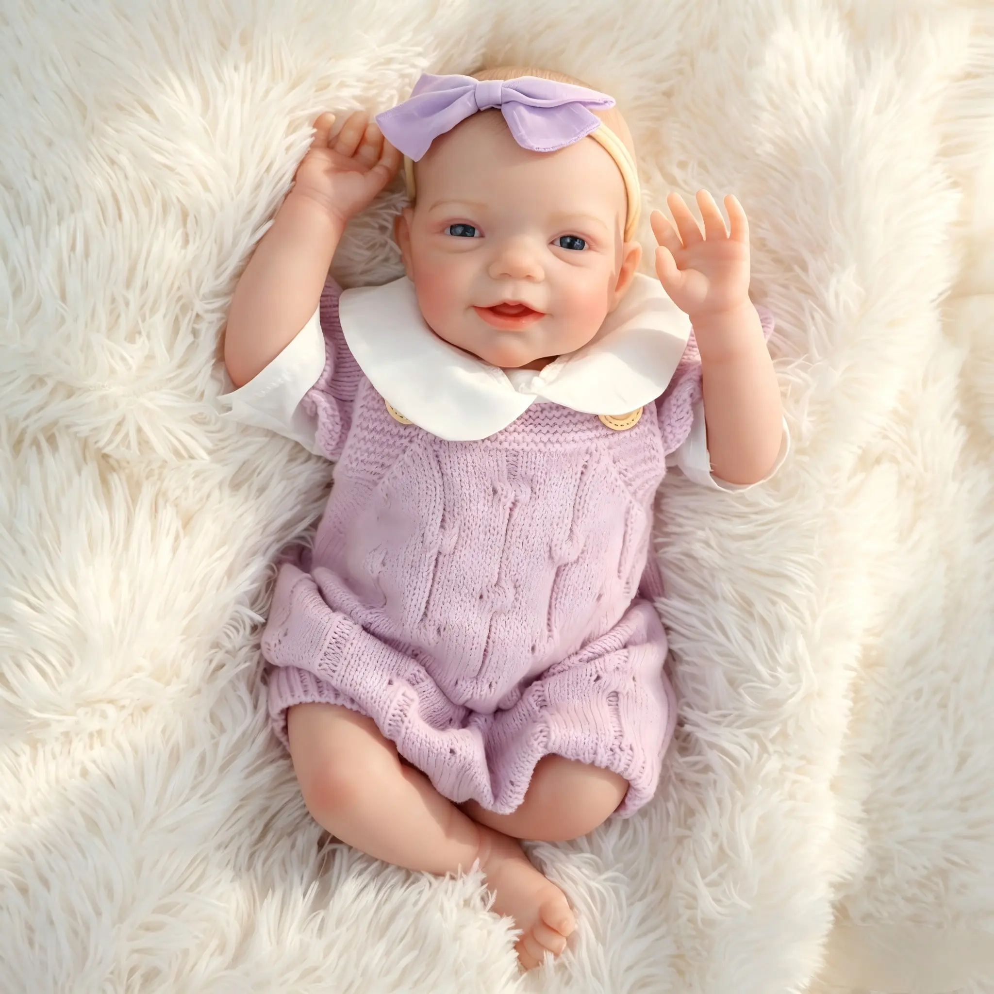 Lifelike Reborn Baby Dolls 20inch 50cm Cloth Body Realistic Newborn Real Life Baby Dolls Soft Vinyl Limbs Cloth Body Baby Dolls with Clothes and Toy Gift for Kids Age 3+ Set
