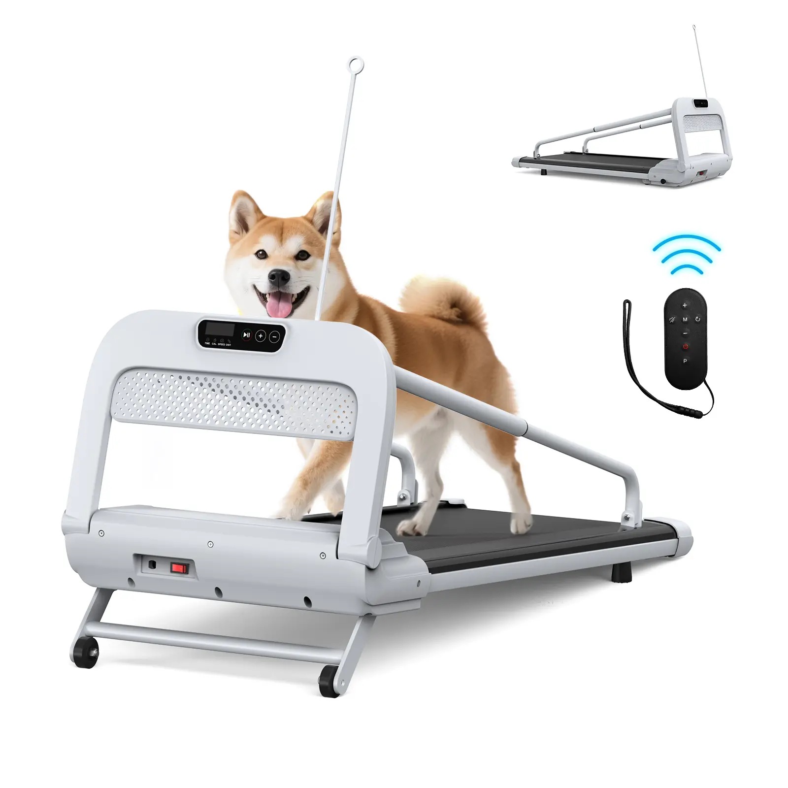 KWOJU Quiet Smart Dog Treadmill for Small & Medium Dogs, Pet Treadmill for Dogs up to 130lbs, Indoor Running Machine for Fitness, Compact & Durable Pacer Treadmill for Health and Exercise