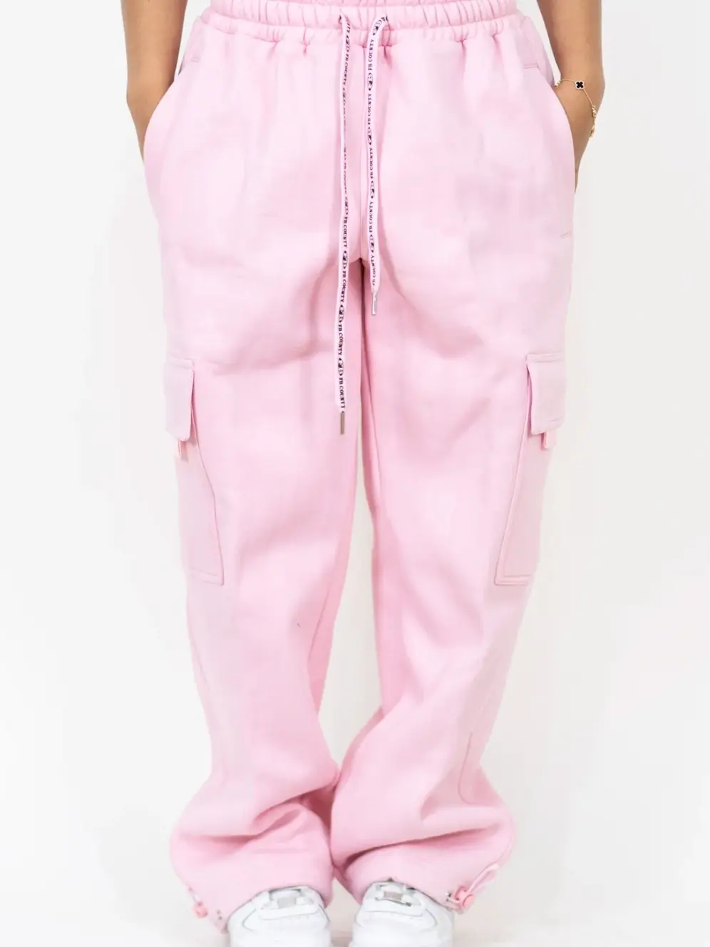 FB County Men's Heavyweight Cargo Sweatpants, Baggy Loose Fit with 6 Pockets, 13oz Cotton-Polyester Fleece, Casual Hip-Hop Athletic Bottoms