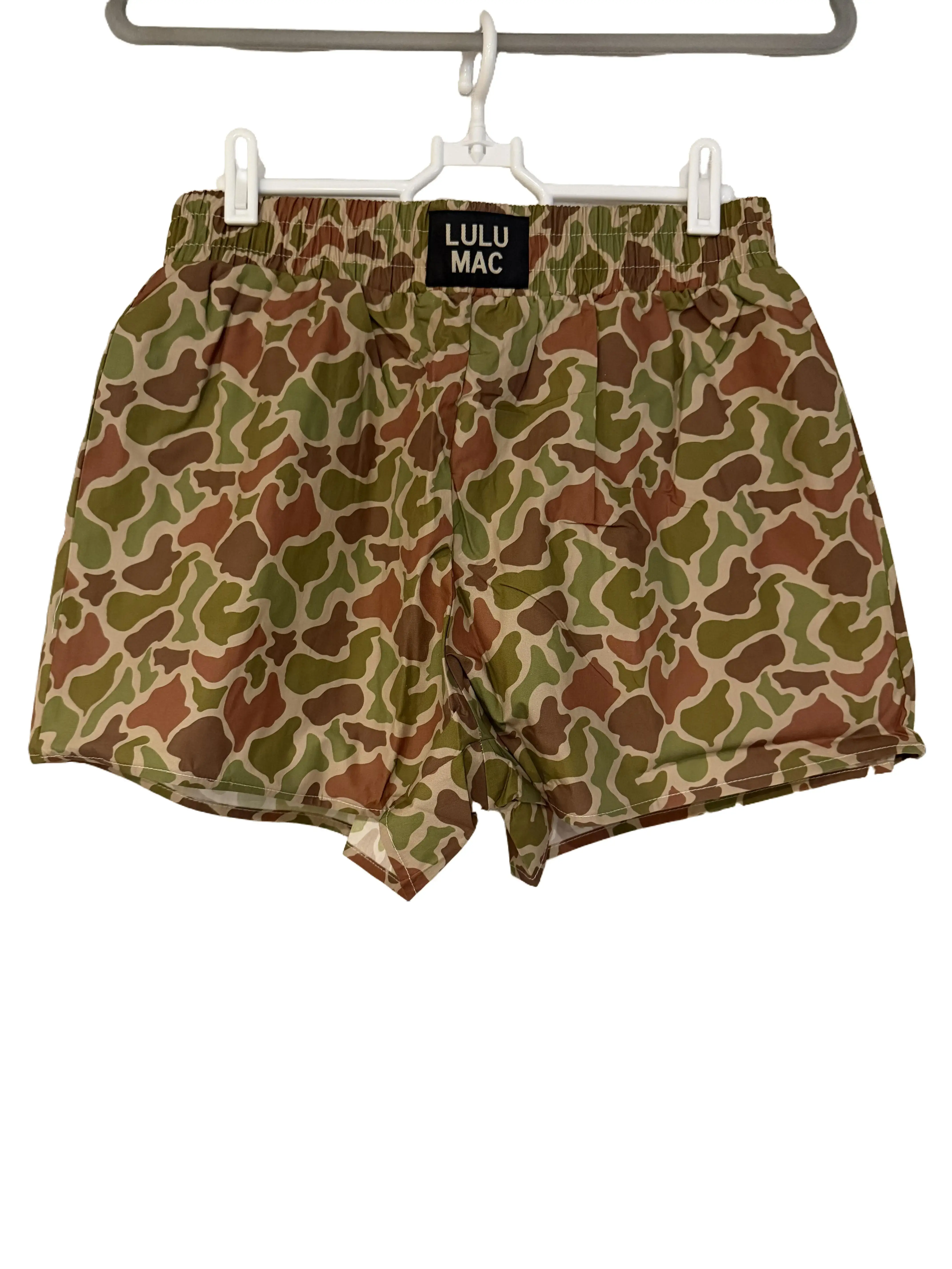 Lulumac Dark camo Boker Shorts, Fabric, Boxer Shorts, Camo Shorts