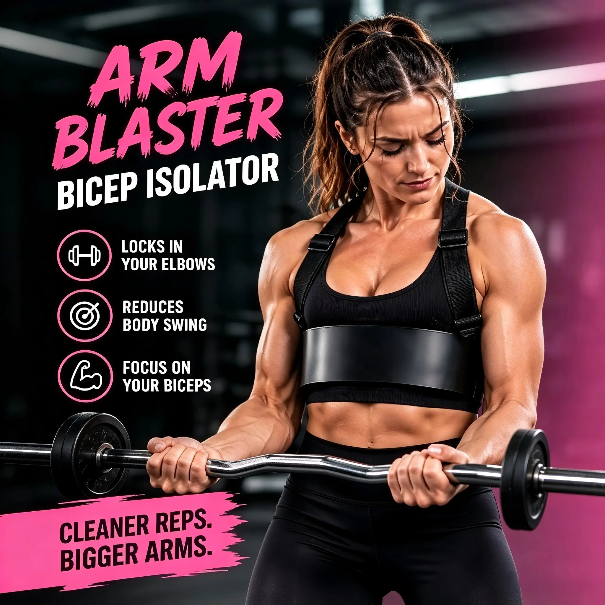 Arm Blaster, Bicep Training FitnessAccessory, Workout & Exercise EquipmentEnhancement.Arm Blaster, Bicep Training FitnessAccessory, Workout & Exercise EquipmentEnhancement forearm triceps adjustable chest workout equipment