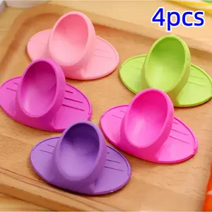 Silicone Oven Mitts, 4 Counts/set Mini Heat Resistant Finger Cots, Multifunctional Anti-scalding Finger Protector, Kitchen Accessories, Cooking Tools, Modern Kitchen Accessories