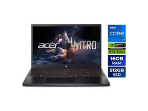 Acer Nitro V15 Gaming Laptop - Intel Core i7-13620H -  Nvidia GeForce RTX 5050 GPU - 16GB RAM - 512GB SSD - 15.6" 165Hz IPS Display - Windows 11 Home (ANV15-52-778V)