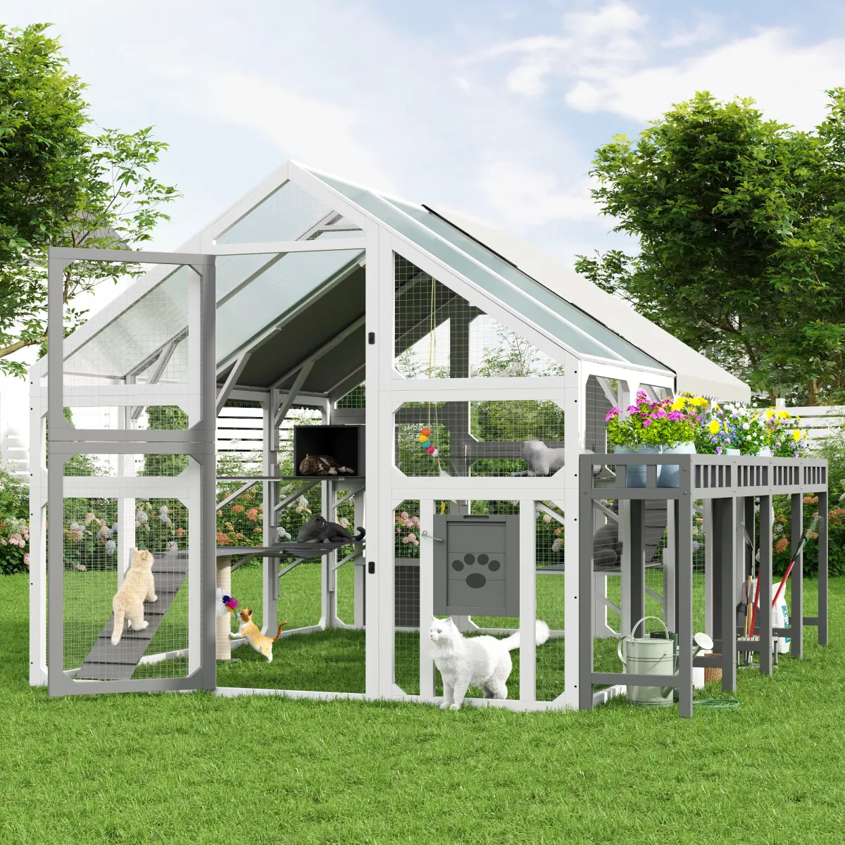 Grey + White + Metal + Pine