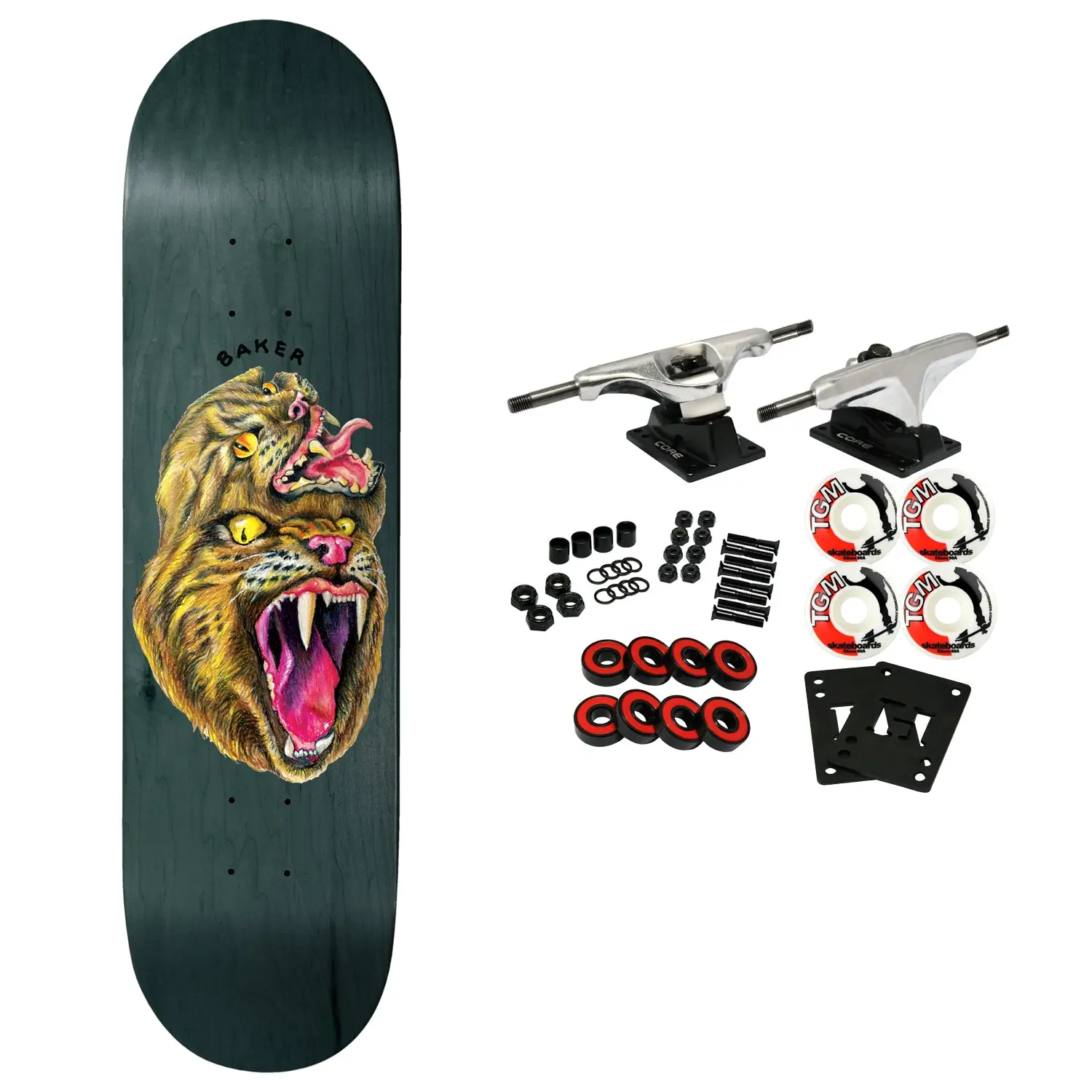 Baker Skateboard Complete Kevin Spanky Long Fried Beast (Assorted) 8.25" x 31.875"