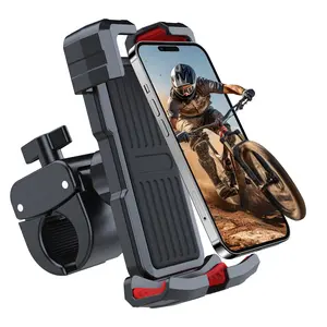 Bike Motorcycle Phone Holder Mount,Bike Phone Holder Handlebar Clamp, Bicycle Scooter Phone Clip for iPhone 17 16 15 14 13 12 11 Pro Max Plus Mini, 4.7-6.8" Smartphone