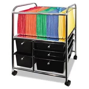 212 MAIN Mobile File Cabinet Organizer - 5 Storage Drawers, Locking Casters, Letter-Legal Size, 15.25w x 21.88d x 28.88h Black Cabinet for Sewing Tool Kit Storage