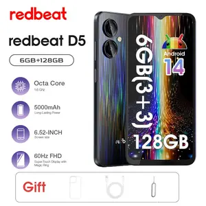 Redbeat D5 Smartphone 6.52-Inch Display, 5000mah Battery, 3gb RAM + 128GB Storage, Expandable to 1tb, Android 14 Octa-Core Processor