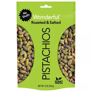 Wonderful Roasted & Salted No Shells Pistachios, 12oz.