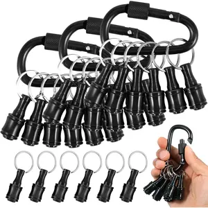 18 count Bit Holder Tools, 1/4 inch Hex Shank  Alloy  Bit Holder ,Extension Bar  Drill Screw Adapter, Impact Bit Holder Key Chain,Stocking Stuffers for Men Gadgets