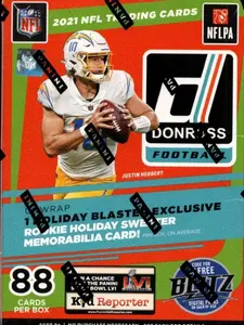2021 Panini Donruss Football Holiday Blaster Box (Trevor Lawrence, JaMarr Chase, Amon Ra St. Brown, Micah Parsons, Patrick Surtain, Nico Collins, DeVonta Smith)