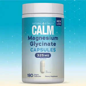 CALM Capsules – Magnesium Glycinate Supplement – Helps Manage Occasional Stress & Supports a Balanced Mood – 300mg – 180 Vegetarian Capsules