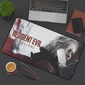 Resident Evil Requiem Desk Mat, XXL Gaming Mouse Pad with Female Survivor Character Art, Non-Slip Keyboard Pad for Horror and RPG Gamers