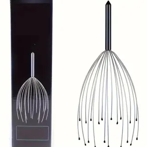 Handheld Scalp Massager with 20 Claw Tips, Deep Relaxation & Stress Relief Tool, Scalp Stimulator, Home Use Head Massage Equipment for Men & Women