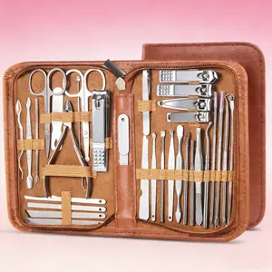 32Pcs Stainless Steel Manicure Pedicure Set, Professional Nail Grooming & Beauty Tool Kit