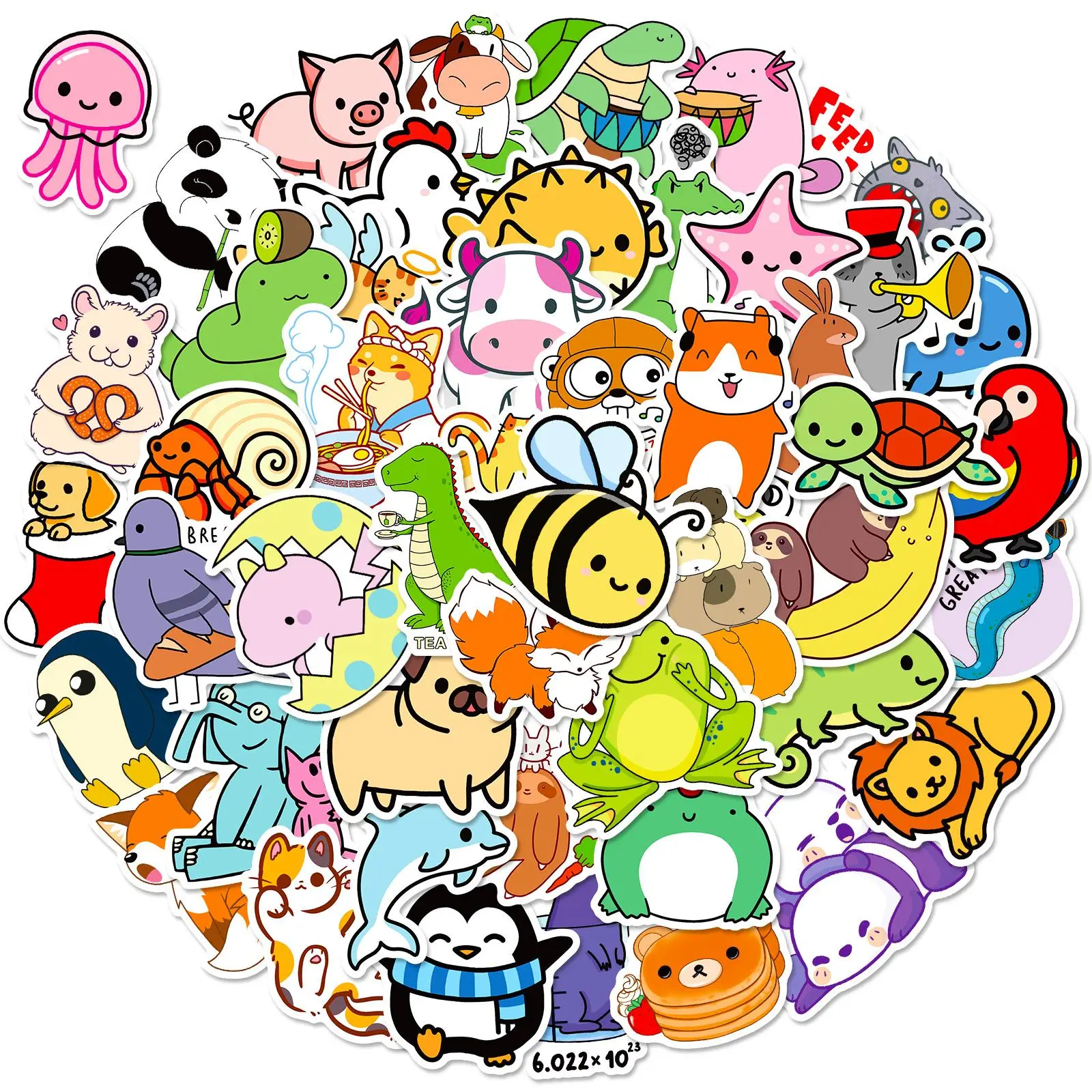 50pcs Cartoon Animal Series Sticker, Cute Multi-purpose Sticker For DIY Craft, Decoration, Hand Account 50pcs Cartoon Animal Series Sticker, Cute Multi-purpose Sticker For DIY Craft, Decoration, Hand Account