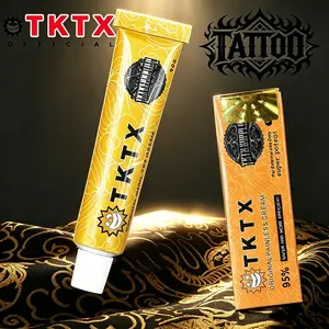 Tattoo Numbing Cream Gold | 95% Numbing Cream  | Ultra-Numbing | Blocks Pain Signals in Minutes | For All tattoo Painless Procedure （Tube-10g）