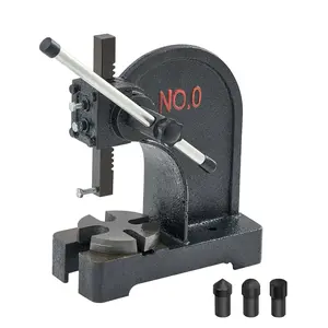 0.5 Ton Manual Arbor Press, 4.6-Inch Maximum Height, Cast Iron Heavy-Duty Desktop Hand-Operated Press For Precision Stamping, Bending, Forming, Metalworking, And Small-Scale Manufacturing Tasks