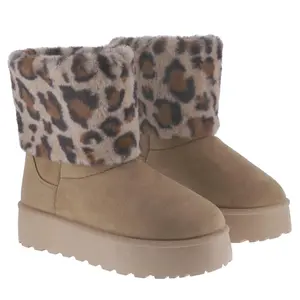 BELOVELY Women's Warm Outdoor Snow Ankle Boots Platform Shoes [SNOWBOOTS-18] Fluffy snow walking boot Rubber sole Comfort Winter Suede Pu Stylish boot fur  boots casual comfortable