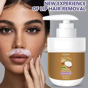 Coconut Oil Hair Removal Cream, 1 Count 5 Minutes Quick Hair Removal Cream, Gentle Hair Removal Product for Lip, Underarm, Leg, Arm, Private Parts