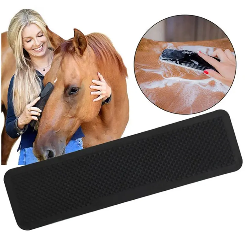 6-in-1 Horse Grooming Brush Multi-Functional Equestrian Tool for Horses and Dogs Bathing Massage Shedding Cleaning Brush Care Maintenance