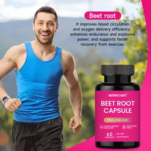 Nature's Gate Beet Root Capsules, 60 Count, Dietary Supplement for Daily Wellness & Active Lifestyle Support