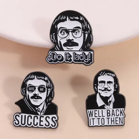 3-Piece Cartoon Badges Retro Vintage Creative Brooches, Brooch Set, Lapel Pins, Alloy Brooch Pin, Humorous Slogan Design for Daily Fun, Perfect for People with a Sense of Humor, Clip