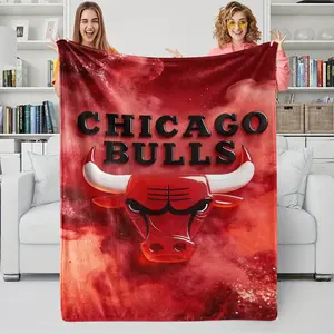 Vintage Basketball-Style Printed Blanket, Flannel Blanket, Creates A Basketball Culture Atmosphere Full of Passion and Vitality, Soft and Comfortable, Suitable for Sofa, Bedroom and Travel, Suitable for All Seasons