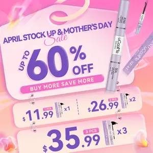 UCOOLME Eyelash Adhesive Glue, 2-Piece + 3-Piece Set, 48H Long-Lasting Hold, Waterproof Super Strong Bond, Makeup Cosmetic for Beginner Girls, Eyelashes Extensions