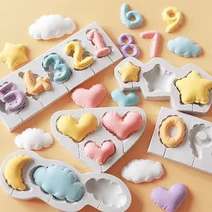Cartoon Lace Heart Cloud Star Silicone Mold Molding DIY Handmade Soap Making Kit, Soap Molds, Clay Mould for Crafting Projects, Perfect for Beginners & Professionals