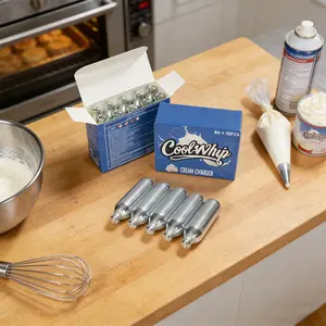 5 case 10PCS/case CoolWhip  Cream Charger Dispenser  Gas Whipped Cream Factory Wholesale Cream Gas Provide Customize Any Size