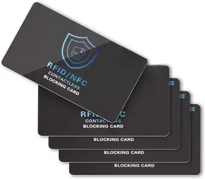 RFID Blocking Card, Contactless NFC Debit Credit Card Passport Protector for Men&Women, One Card Protects Entire Wallet/Purse, 5 Pack