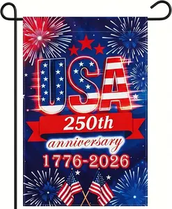 250th Anniversary USA Garden Flag - 12x18 in 3-Ply Double-Sided American Patriotic Flag, UV-Protected Fade-Resistant 1776-2026 Freedom Commemorative Merchandise for Outdoor Celebration