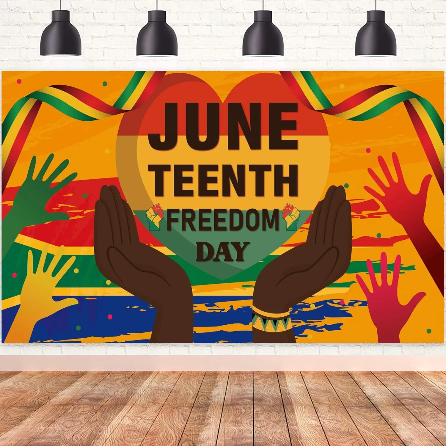 Juneteenth Backdrop Banner Africa American Independence Day Freedom Day Wall Posters Hanging Banner Juneteenth Decorations Party Supplies