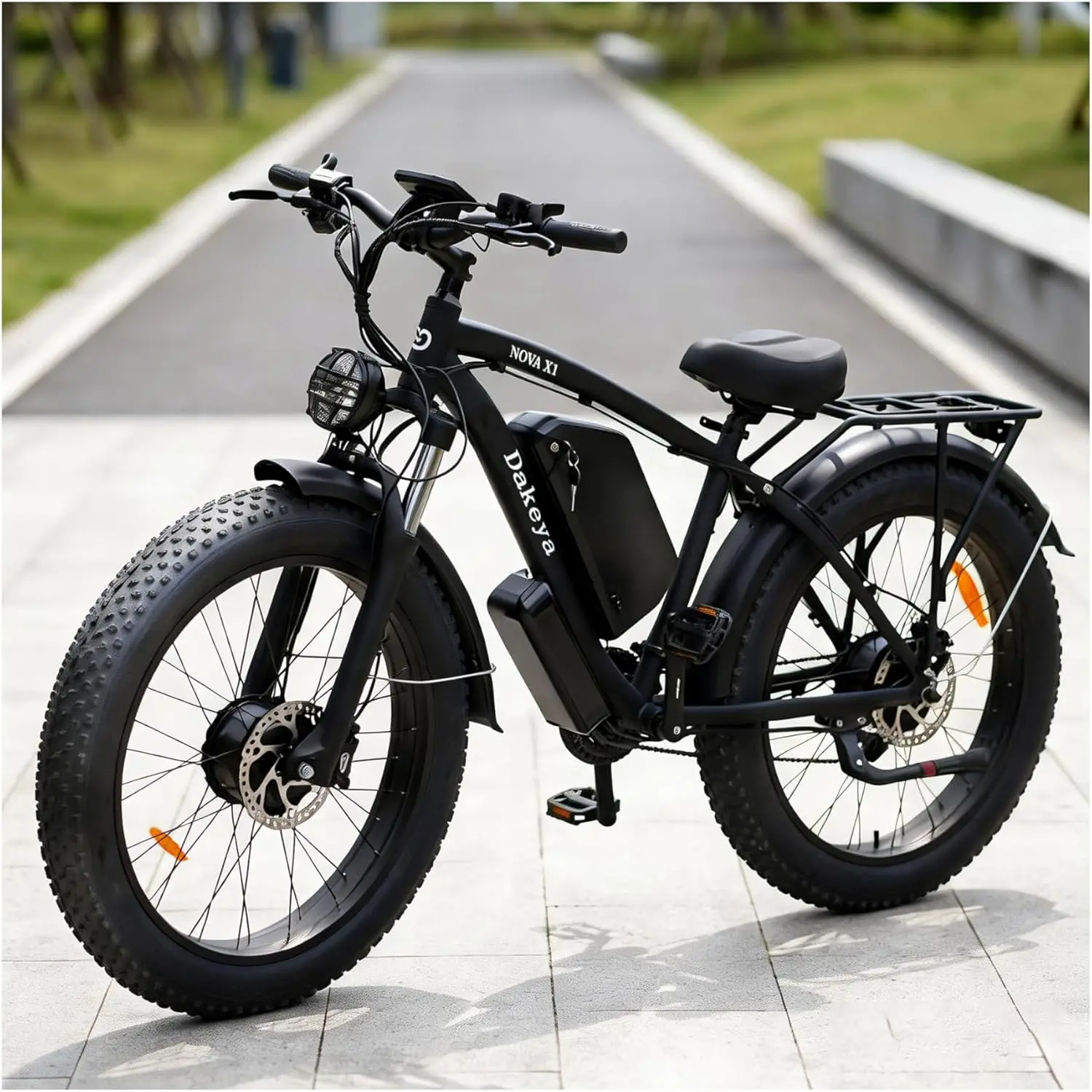 Nova X1 Electric Bike for Adults, 6000W Peak Dual Motor Ebike, Front Suspension System, 60V 25Ah 1500Wh Battery, Up to 75 Miles, 26" x 4.0 Fat Tire Electric Bicycle, Hydraulic Disc Brakes
