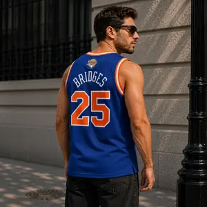 "Bridges 25 Finals Jersey" New York Mesh Tank Top, Vintage Inspired Streetwear Sports Apparel