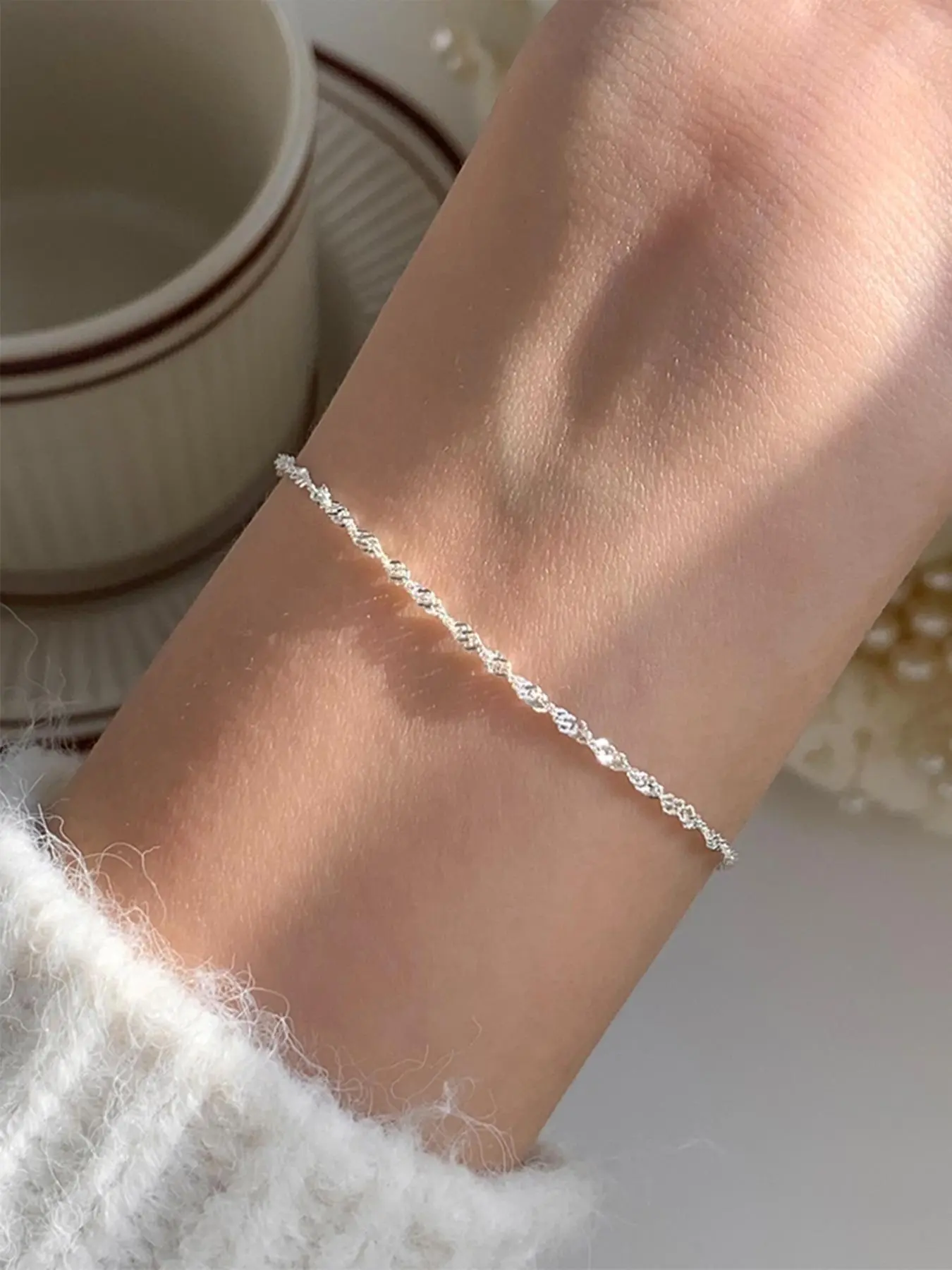 Simple Fashion Classic Minimalist Bracelet, Casual Matching Trendy Link Bracelet, Classic Fashion Accessories for Daily Wear, Stackable Bracelets, Casual Trendy Jewelry, Copper Bracelets