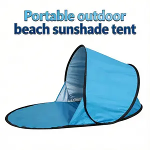 Portable Pop-Up Beach Tent, Outdoor Sunshade Rain Shelter, Compact Lightweight Design, Easy Setup and Carry, Suitable for Camping Hiking