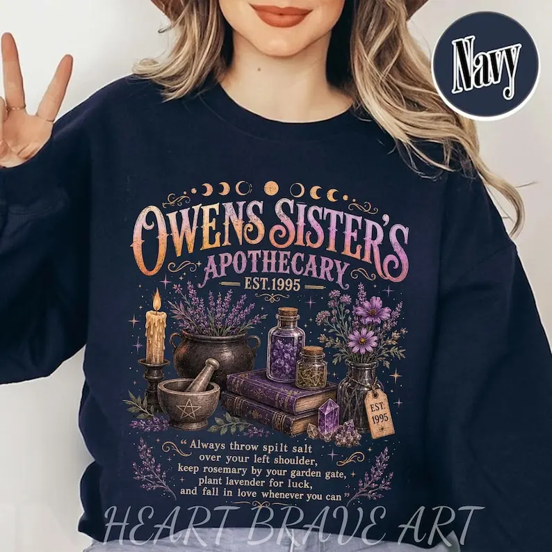 Magic Practical Apothecary Sweatshirt, Ownes Sister's Apothecary Sweater, Magic Practical Shirt, Midnight Margaritas Witchy, Practical Magic