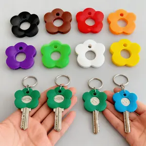 5-Piece Colorful Flower Keycap Set, Durable Keycap Protector, Easy Installation, Suitable for Home Office Keyboard, Keychain Holder, Keychain Attachment