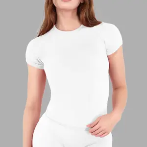 NCLAGEN Sport Shirt Women Fitness Impact Short Sleeve Top Gym Workout Yoga Blouse Quick Dry Breathable Running Tee Versatile Top