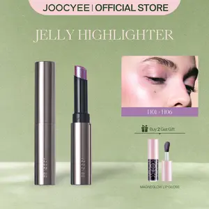 JOOCYEE Jelly Highlighter Stick, Long-lasting, Waterproof, High Gloss, Sparking, Face & Body, Glitter, Shimmer, Dewy Gloss, Sparkle Mood, Makeup, Multi Shades, Easy To Use, Travel, Party, Costume Balls, Rush Ready, Spring Gift, Refresh Look