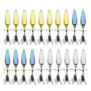 20 Pack Spinnerbait Set, 3D Realistic Propeller Blade Fishing Lures, Metal Freshwater Baits for Bass and Trout, Angler Gear for Lake River Pond