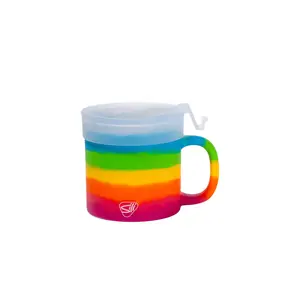 Silipint 16oz Silicone Coffee Mug with Flip Lid – Premium LFGB-Certified, 100% Food-Grade Silicone Drinkware – Unbreakable, Eco-Friendly, BPA-Free, Dishwasher & Microwave Safe Travel Cup for Hot & Cold Beverages – Reusable, Washable