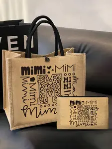 Mimi Pattern Tote Bag, Commuter Tote Bag, Market Tote, Tote Purse, & Buckle Pouch, Large Capacity Beach Bag for Daily Commute, Travel, Shopping, Outdoor Picnics, Gatherings, Weddings, Birthdays, Beaches, Holidays, Best Gift For Family